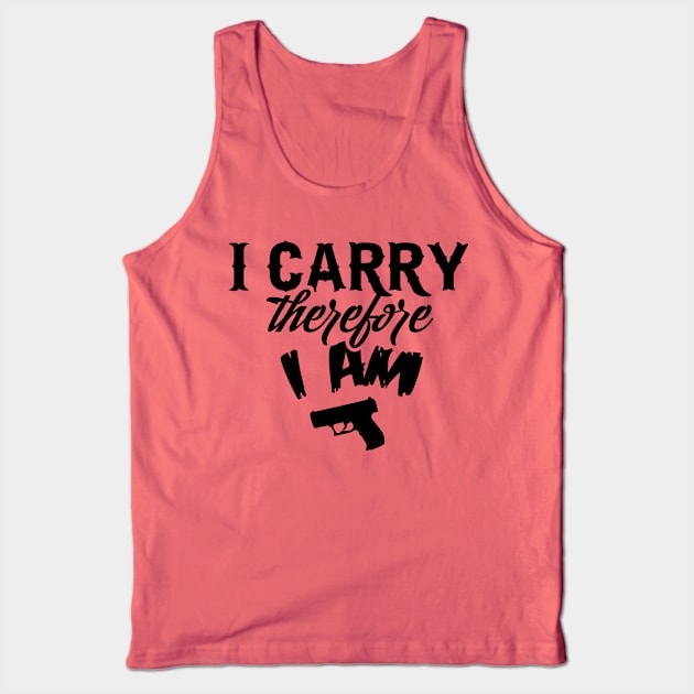 I carry therefore I am (black) Tank Top by nektarinchen